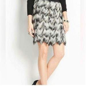 NWT! Ann Taylor Black Label Feathered Skirt. Textured. Ombré. Size 10
